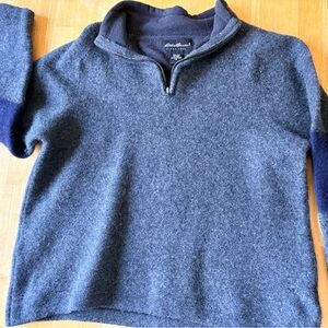 Vintage Eddie Bauer Navy Half-Zip Pullover Sweater